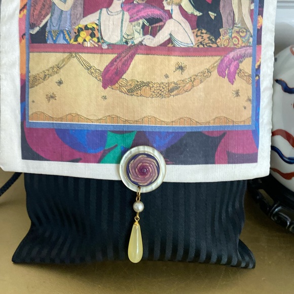Vintage Silk Hand painted Purse - Picture 7 of 8